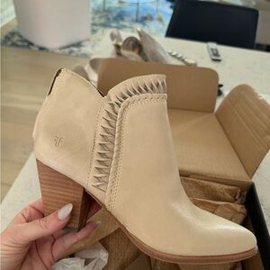 Frye Cream Booties